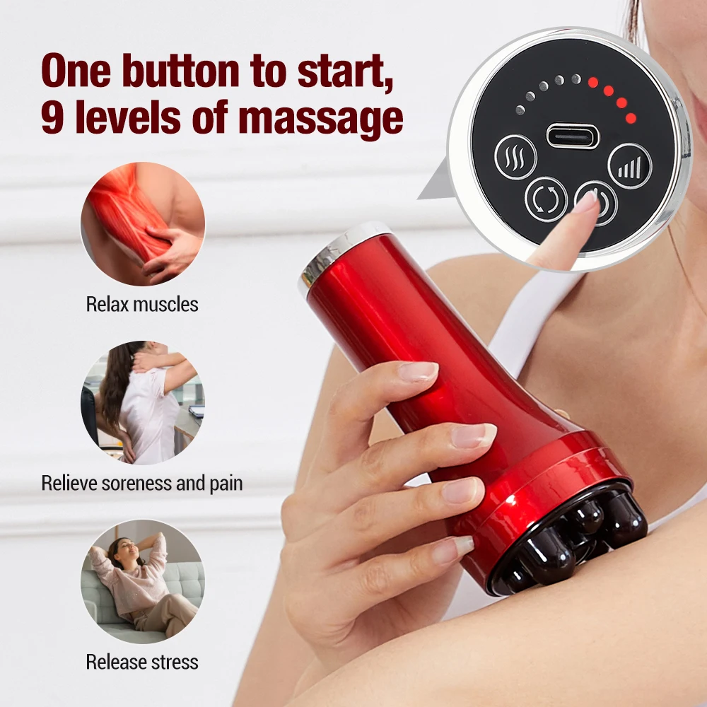 Anti Cellulite Massager Electric Full Body Slimming Massager Handheld Infrared Massage Red Light Therapy For Arm Leg Hip Belly