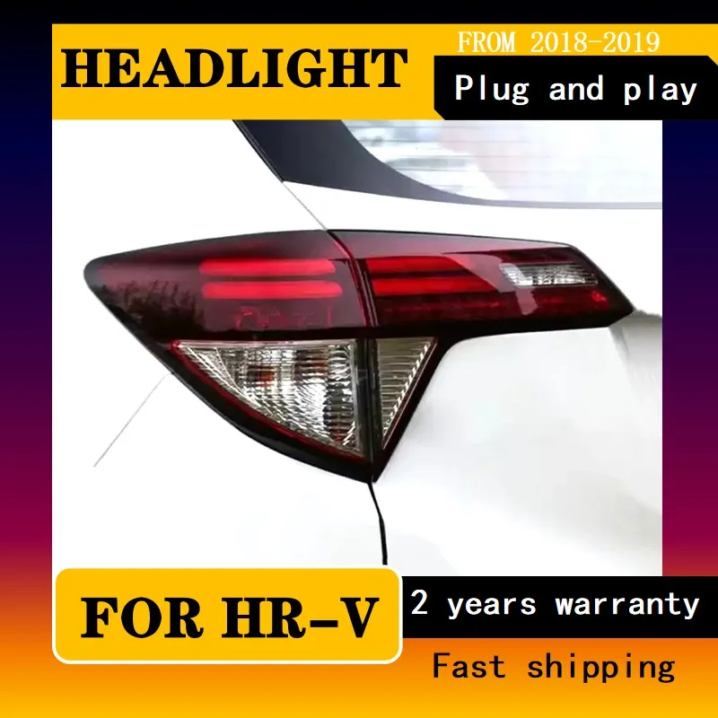 

Задний фонарь Honda HRV 2016-2018 HRV, задний фонарь DRL, противотуманный тормоз, сигнал поворота, задний фонарь Vezel