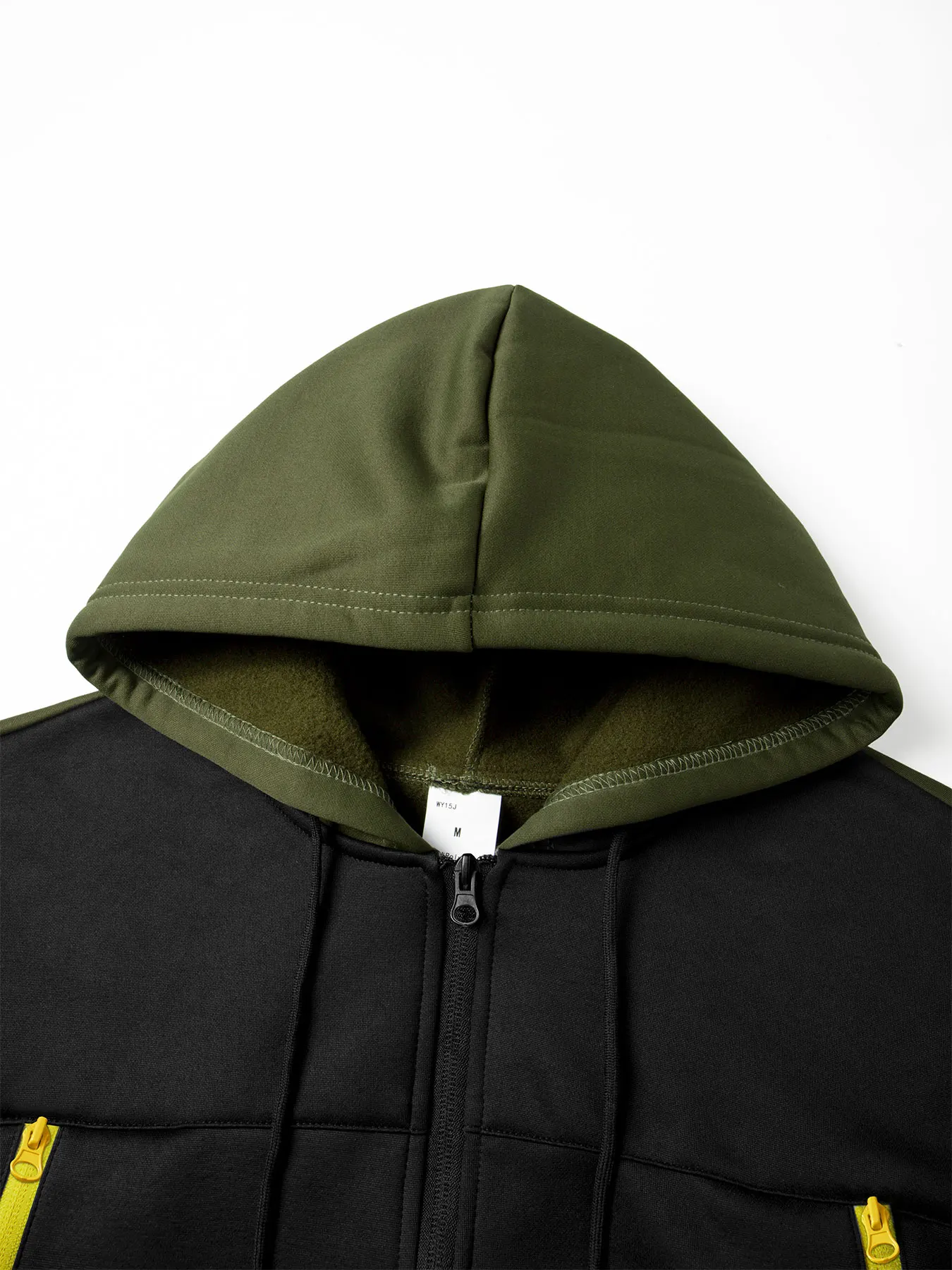 الخريف الصوف بطانة سترة للرجال الدافئة عادية جيوب متعددة ملابس رياضية زمم هوديس أبلى تسلق الجري الصالة الرياضية معاطف #5