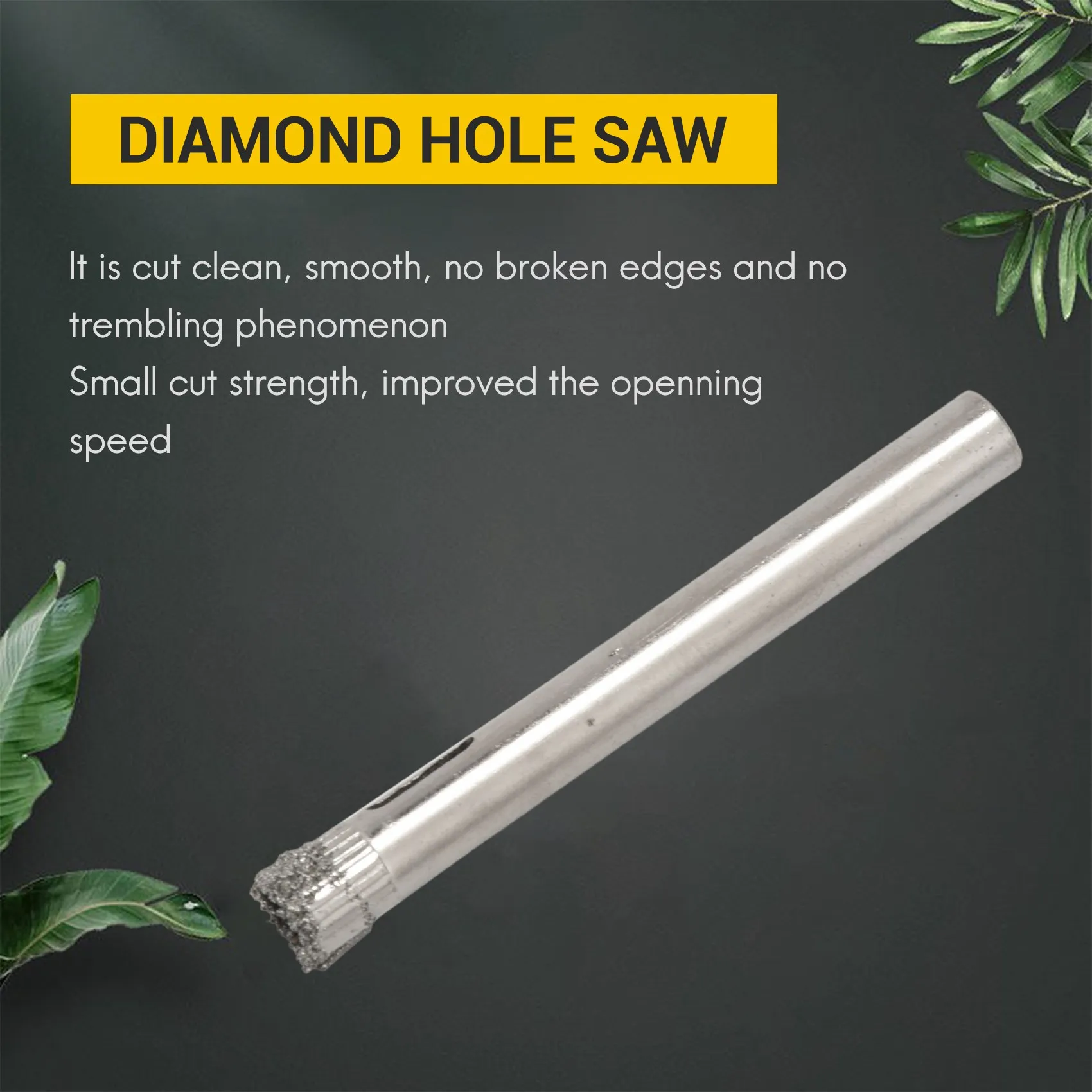 6 mm diameter Silver Diamond coated Drills Tiles Ceramic Glass Hole Saws (Pack of 10)