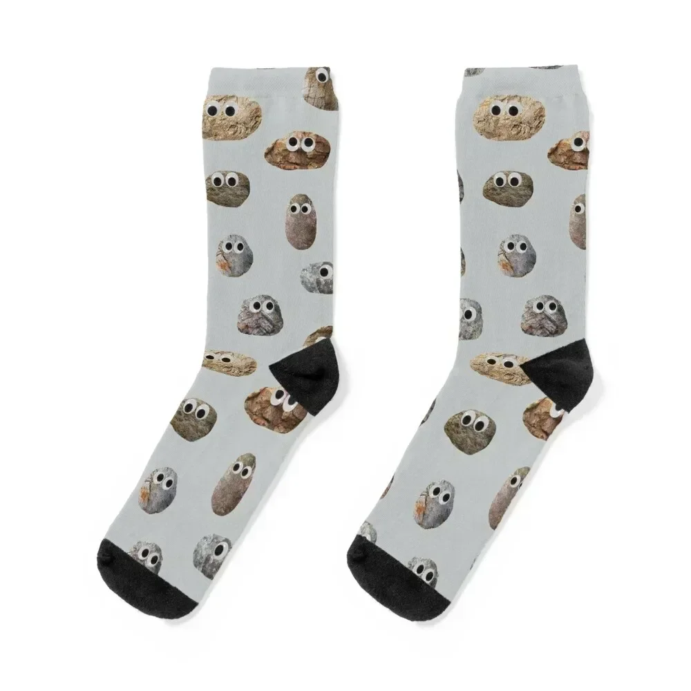 

Rocks with Googly Eyes Socks tennis warm winter moving stockings Designer Man Socks Women's