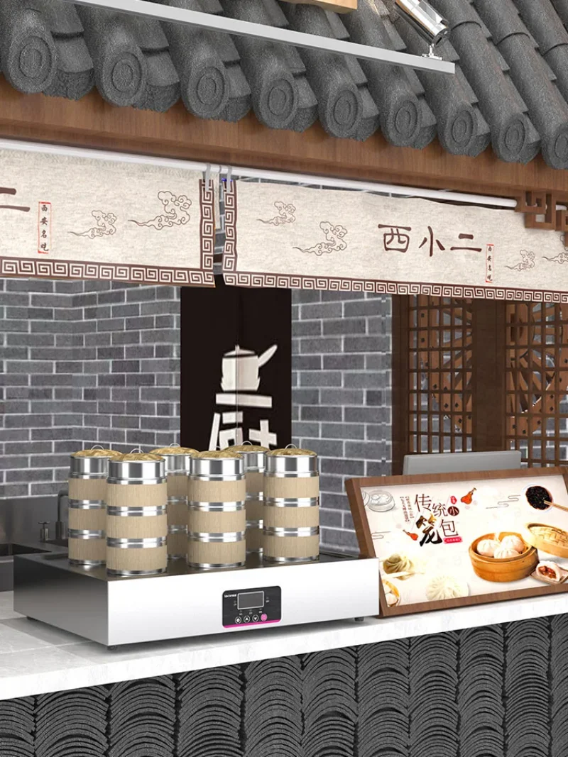 Коммерческая большая Паровая Печь Для булочек, Паровая коробка для нагрева хлеба Xiao Long Bao Shao Mai Dim Sum, паровой горшок