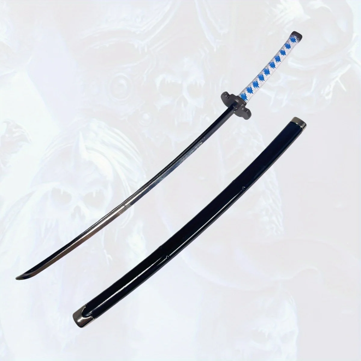 8.6 pollici Demone Slayer Kamado Tanjirou Metallo Katana Spada Sciabola Ninja Coltello Originale Samurai Sabre Accessori Cosplay Prop Giocattolo