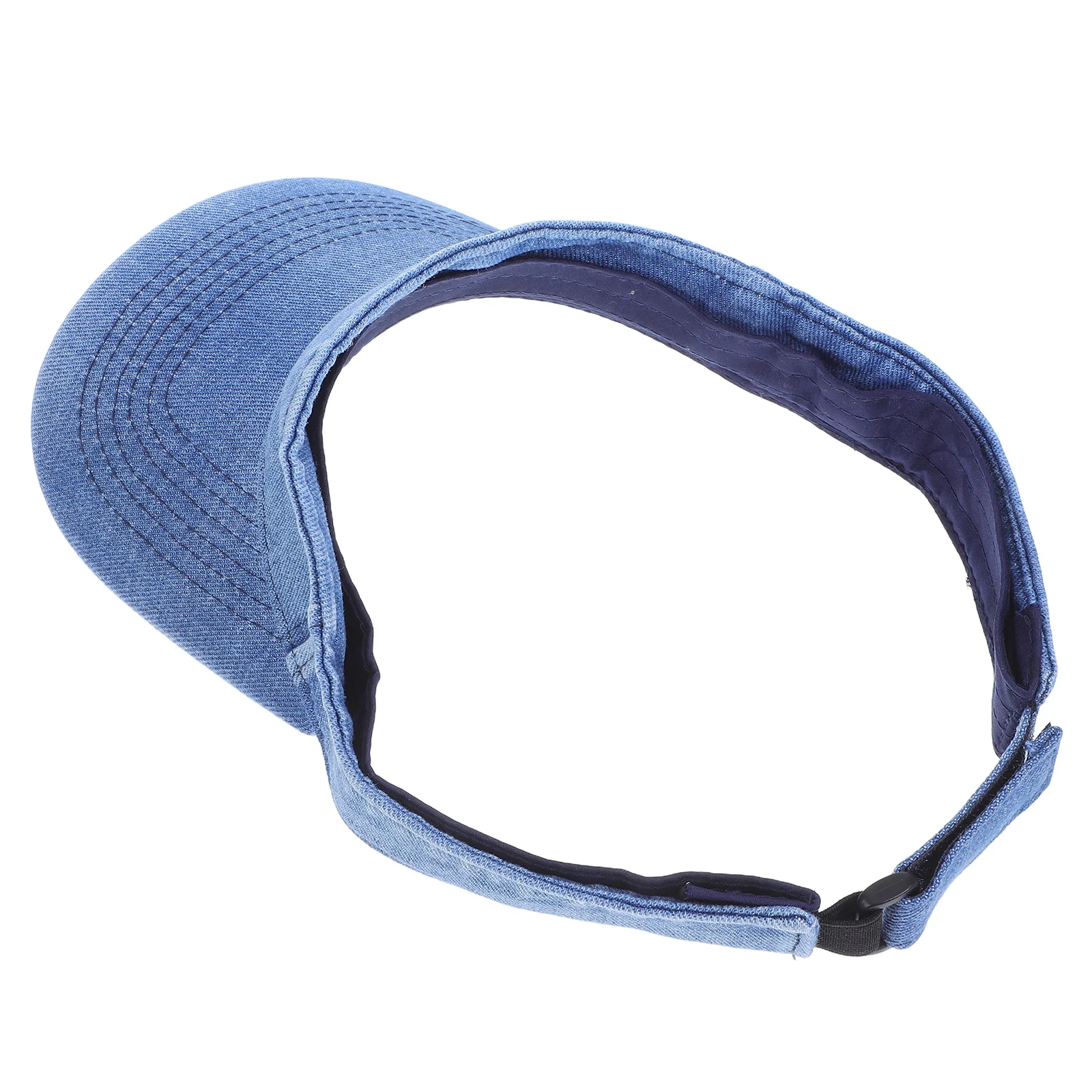 

Lightweight Breathable Washed Denim Visor Hat Adjustable Sweat Wicking Sun Cap for Running Hiking Golf Outdoor Activities