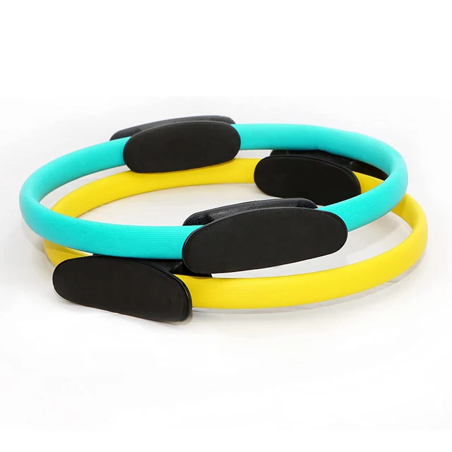 Factory Wholesale Luxury Magic Stretch Fitness Beige Weighted Circle Customized Yoga Pilates Ring Logo for Thigh Workout