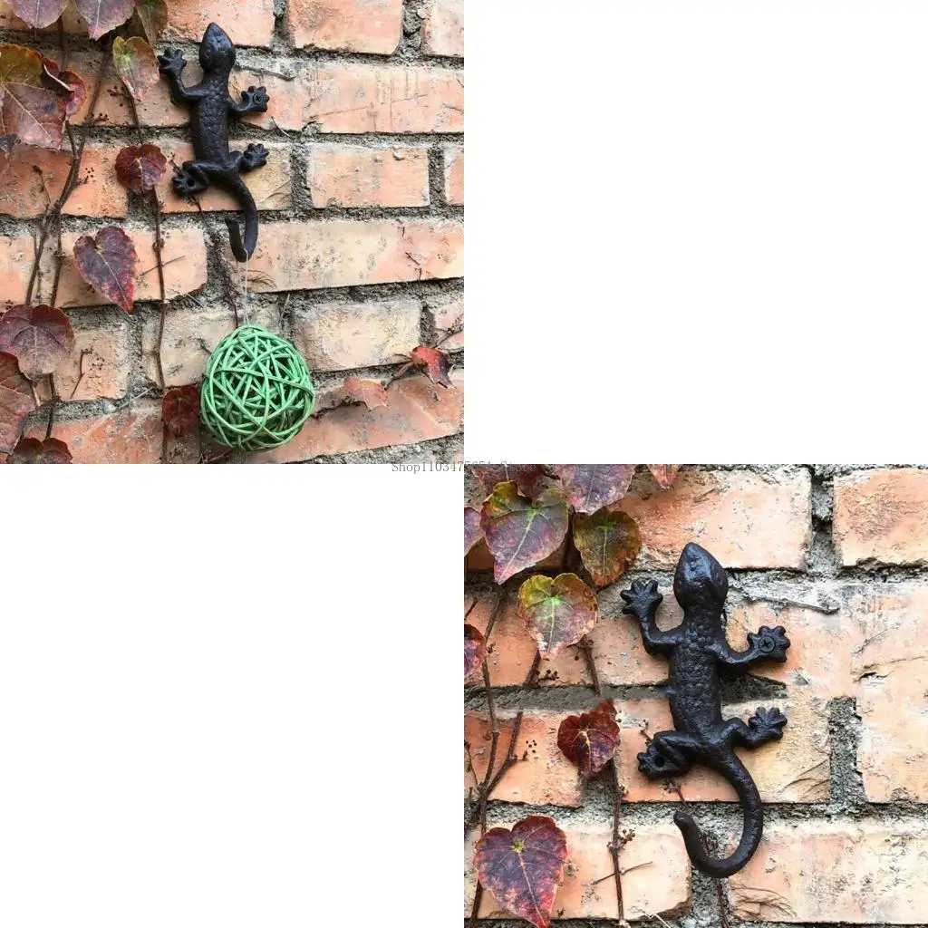 

17cm Cast Iron Wall Hooks Coat Hook with Design for Hanging Towels Coats Hats Durable Iron Hanger