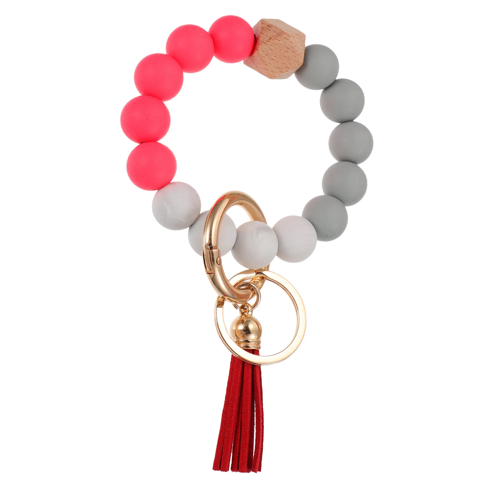 

1pc Anti-Loss Bracelet Keychain For Women Creative Round Key Ring Bangle Wristlet Fashion Jewelry Gift Lightweight Portable