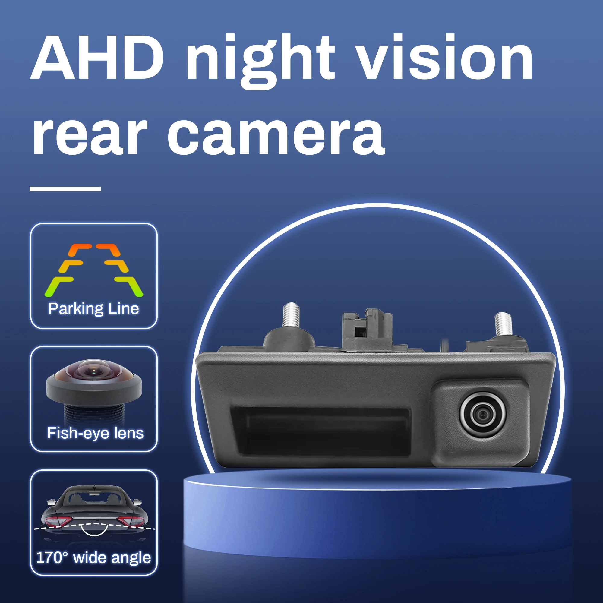 

AHD 1080P 170°Trunk Handle Camera For Volkswagen VW Passat Golf Polo B6 B7 Jetta Tiguan Touareg Audi A3 A4 A5