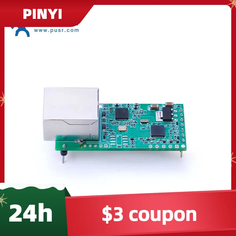 New (Price for 4 Piece)PUSR Serial to RJ45 Module UART TTL to Ethernet TCPIP Converter Support DHCP and DNS USR-TCP232-T2