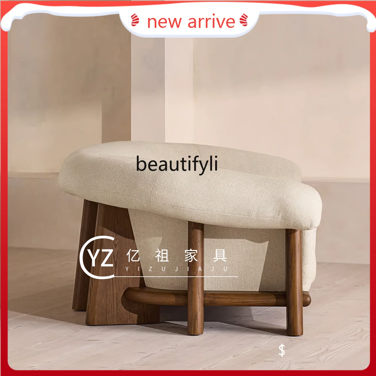 

S132 Vintage Style Living Room Fabric Double/Three-Seater Sofa Model Room Homestay Club Sofa Customization