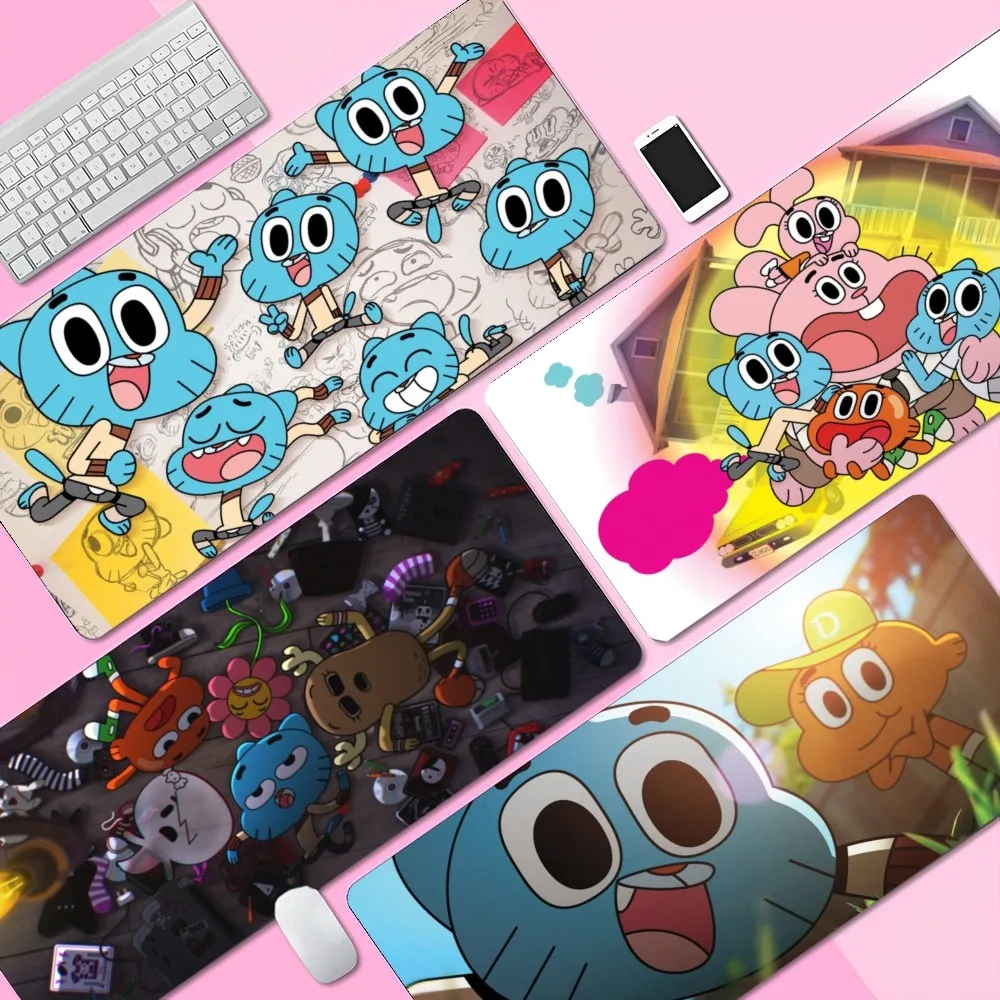 The Amazing Funny W-world Of Gumball Mousepad Custom Skin Desktop Desk Mat Kawaii Gaming Accessories Students Pad for PC Table