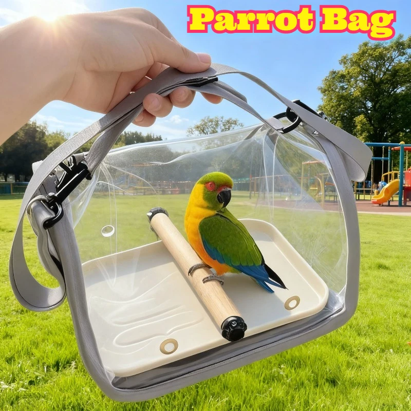 

Bird Parrot Travel Carrier Crossbody Backpack Ventilated Portable Large Size Sugar Glider Rat Lovebird Cockatiel Outdoor Comfort