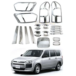 Yifei New Car Modification Exterior Decoration Accessories Trim ABS Chrome Cover Kit For Toyota PROBOX 2013 2014 2015 2016 2017