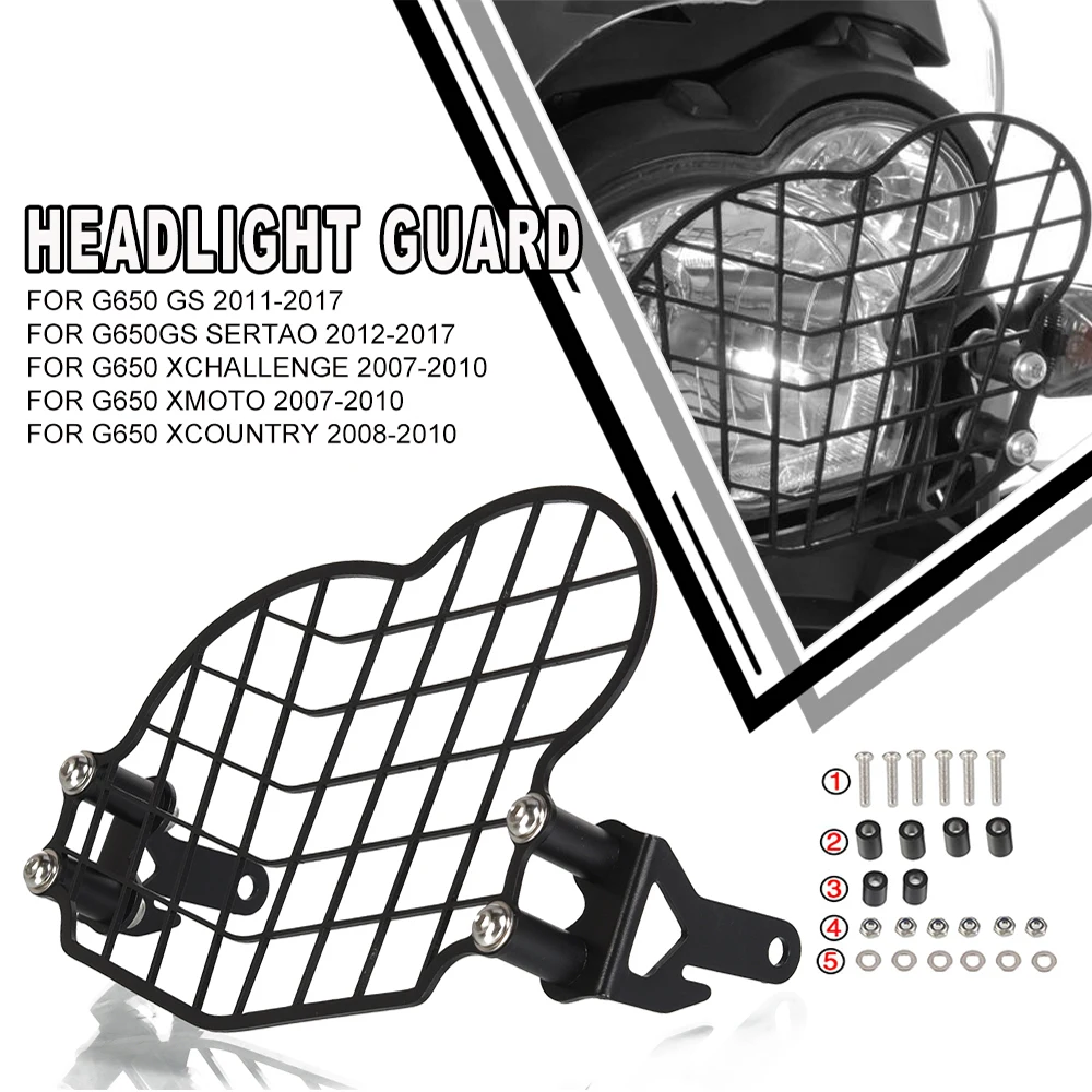 

G650 XMOTO Motorcycle Headlight Guard Protector Headlamp Grille Cover For BMW 2007-2008-2010 G 650 GS G650GS G650 GS g650 gs