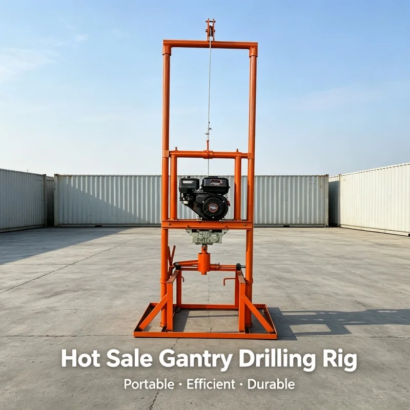 Customized Lightweight Gantry‑frame Water Well Drilling Rig, Easy‑to‑Operate Shallow Drilling Equipment