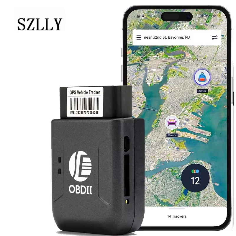 جهاز تعقب للسيارة في الوقت الفعلي مع Geofence ، نظام تتبع المركبات ، حماية الاهتزاز ، الهاتف الخلوي ، تنبيه التنبيه عبر الرسائل القصيرة ، نظام تحديد المواقع ، GPRS ، OBD2 ، TK206 #1