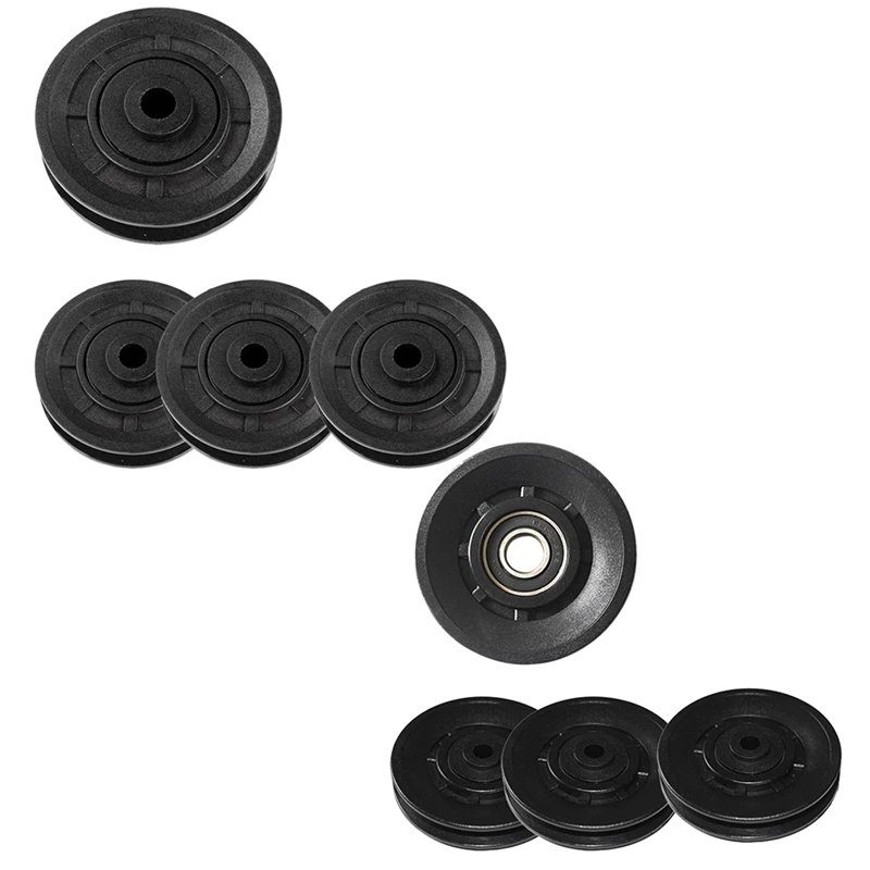 4 Pcs Universal Diameter Wearproof Bearing Pulley Wheel Cable Gym Fitness Equipment Part