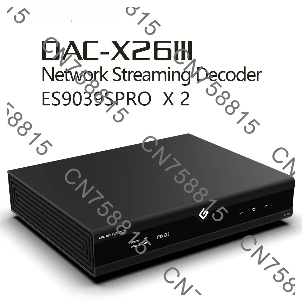 Double ES9039SPRO DSD512 PCM768 MQA With remote control DAC- X26 III，For GUSTARD DAC-X26III DAC Network Streaming Decoder