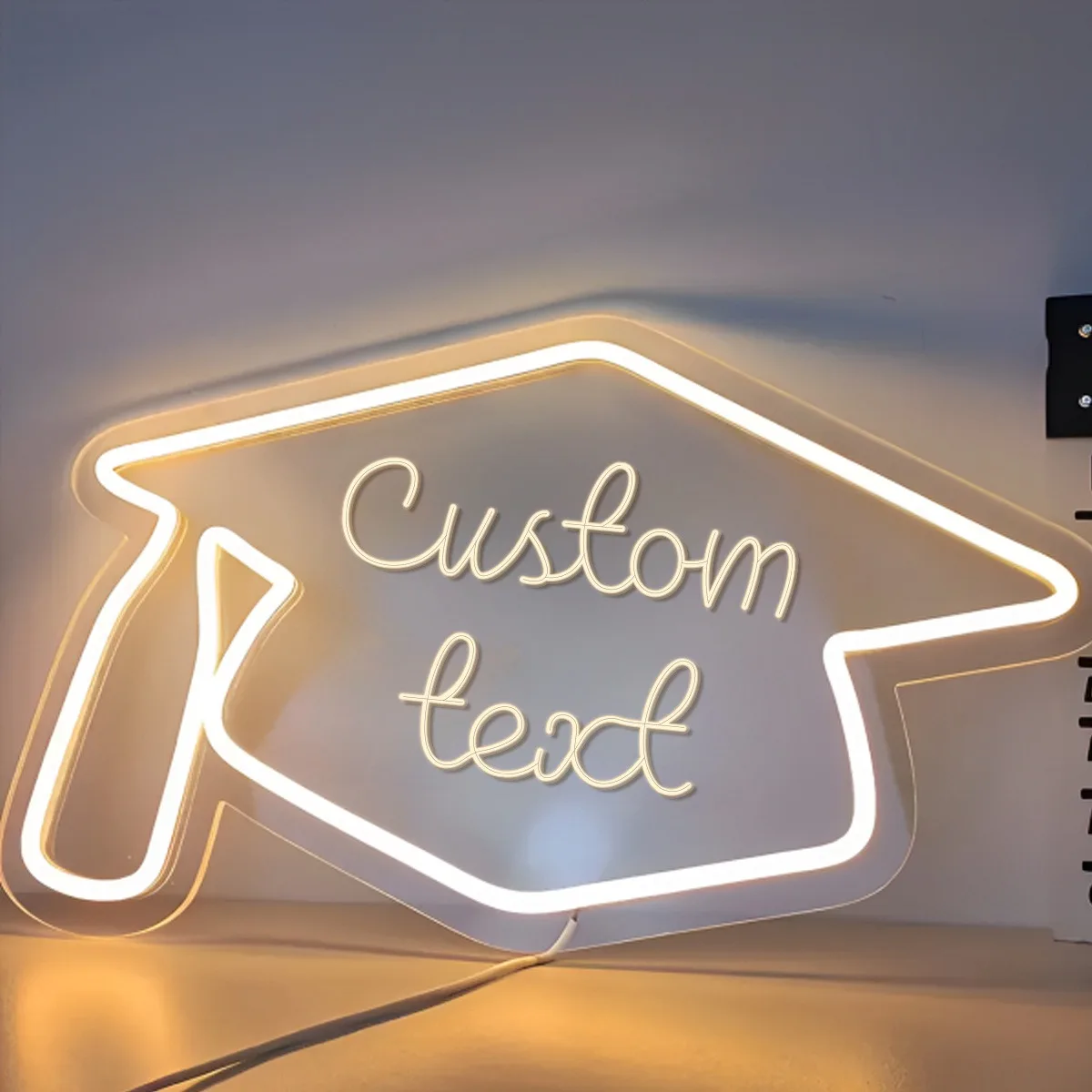 Custom Name Graduation Neon Sign, USB Powered Safe Wall Decoration, Energy-Efficient DIY Gift for Weddings, Birthdays & Parties
