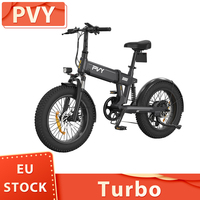 PVY Turbo Electric Bike 250W Motor 48V 13Ah Battery 20 inch Fat Tires E-Bike 25km/h Max Speed 100km Range Mechanical Disc Brake