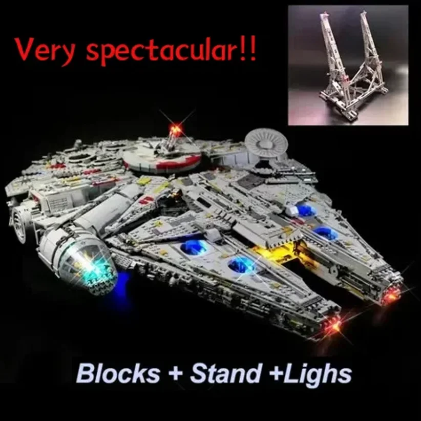 7541-delige Star Interstellar Conflict Ruimtevaartuig Luxe Millennium Big Falcon Ruimteschip 75192 Bouwblokmodel Verjaardagscadeaus