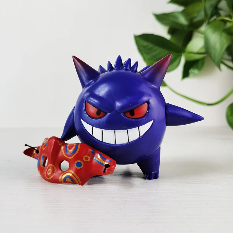 Pokemon Gk Gengar Q-Version Anime Figure Wearing Mask, Cos Daniel Wu, Creative Ives Butter Model, Creative Butter Toy Gifts, 9cm