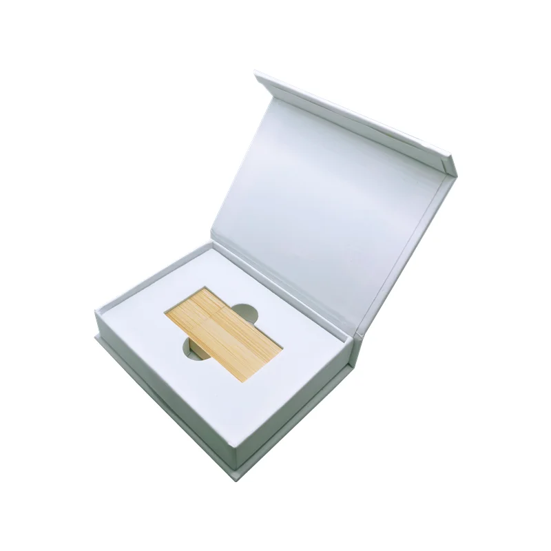 Free Custom Photography Wedding LOGO Natural Bamboo USB2.0 Flash Drive 4GB 8GB 16GB 32GB 64GB Memory Stick with Color Gift Box