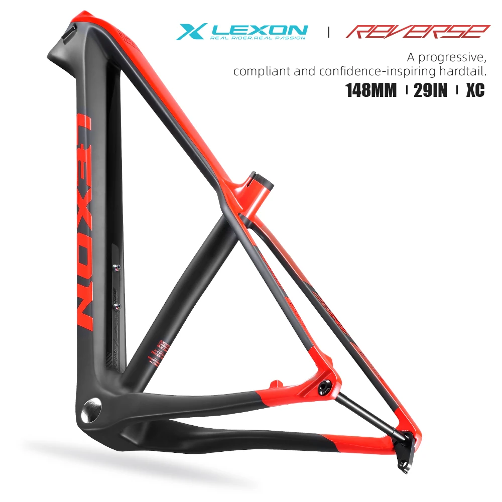 

2022 LEXON Carbon Frame 29er Lexon Frame Mountain Bike Frame 148*12mm Thru Axle BSA BOOST 29 plus frame