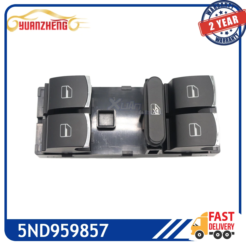 Car 5ND959857 Electric Master Power Window Control Switch For Volkswagen Golf GTI MK5 MK6 Jetta Tiguan Passat B6 CC Seat Leon