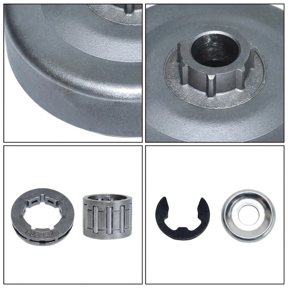 Clutch Drum Sprocket Kit for For MS260 MS261 MS240 024 026 Chainsaws Includes Rim Needle Bearing Washer E Ring