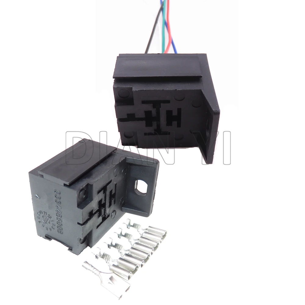 1 Set 5 Way Electric Connector 3334485008 AC Assembly Car Unsealed Relay Socket  With Automotive High Current Adaptor