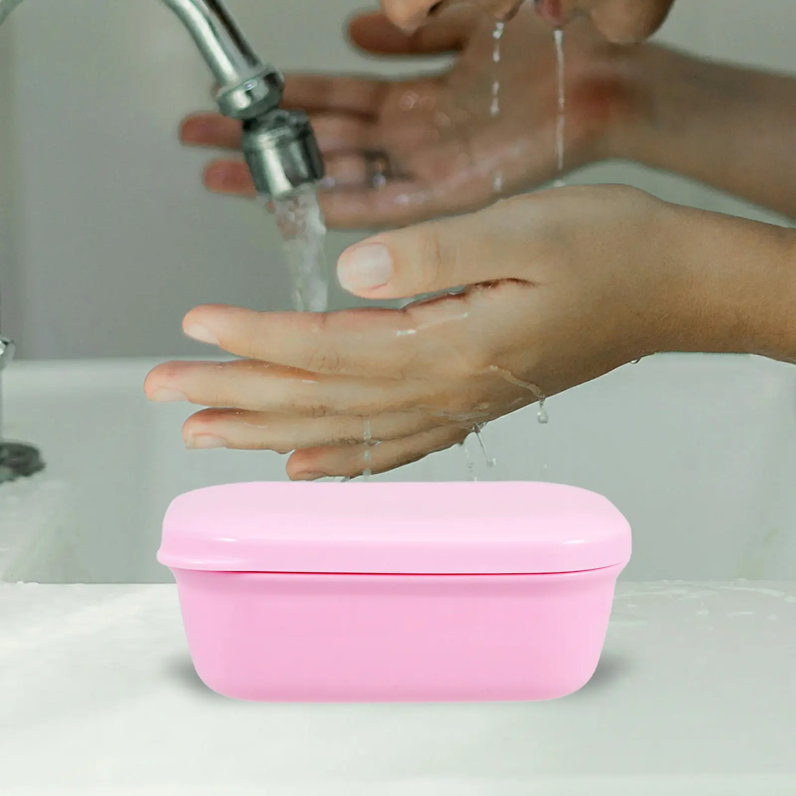 

Portable Travel Soap Box Waterproof Leak Proof Large Capacity Lidded Soap Holder for Bathroom Kitchen Camping Shower