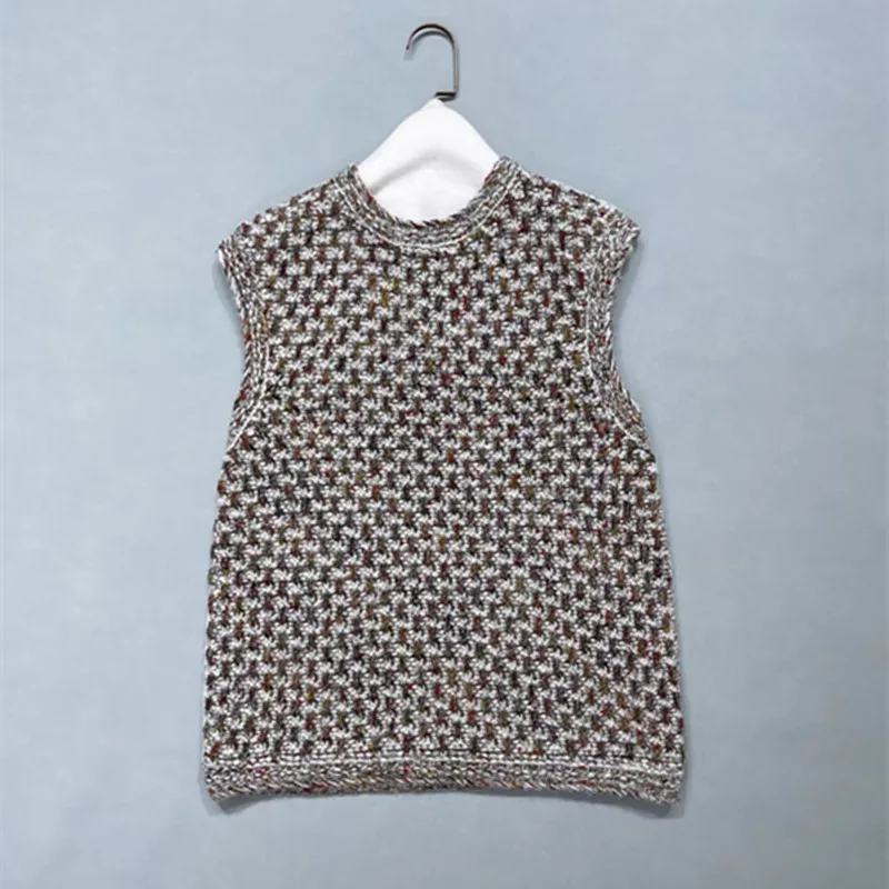 

Женский высококачественный вязаный жилет из грубой ткани из кашемира