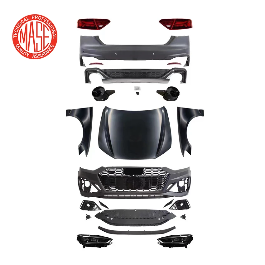 CZJF Sporty Style Car Front Bumper Lip Grille Body Kit For Audi A5 2008  2009 2010 2011 2012 2013 2014 2015 2016 Up RS5 2021