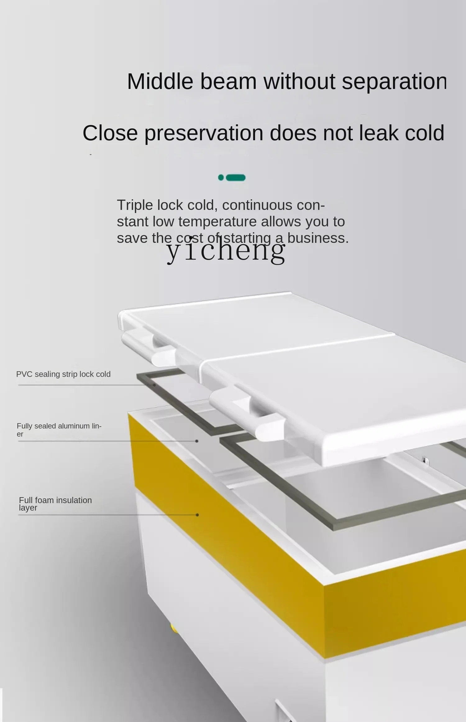 Tqh Freezer Commercial Large Capacity Fresh-Keeping Frozen Dual-Use Horizontal Refrigerator Refrigerated Display Cabinet