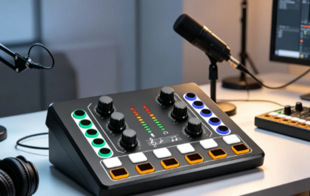 Dual‑device Compatible Audio Processing Kit, 48V Microphone Included For Daily Music Collection And Live Shows