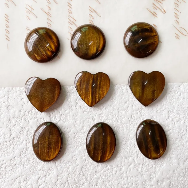 30pcs Vintage Love Heart Flat Back Resin Cabochons Patch Diy Phone Case Hair Clip Shoes Jewelry Decoration Crafts Accessories - view 4