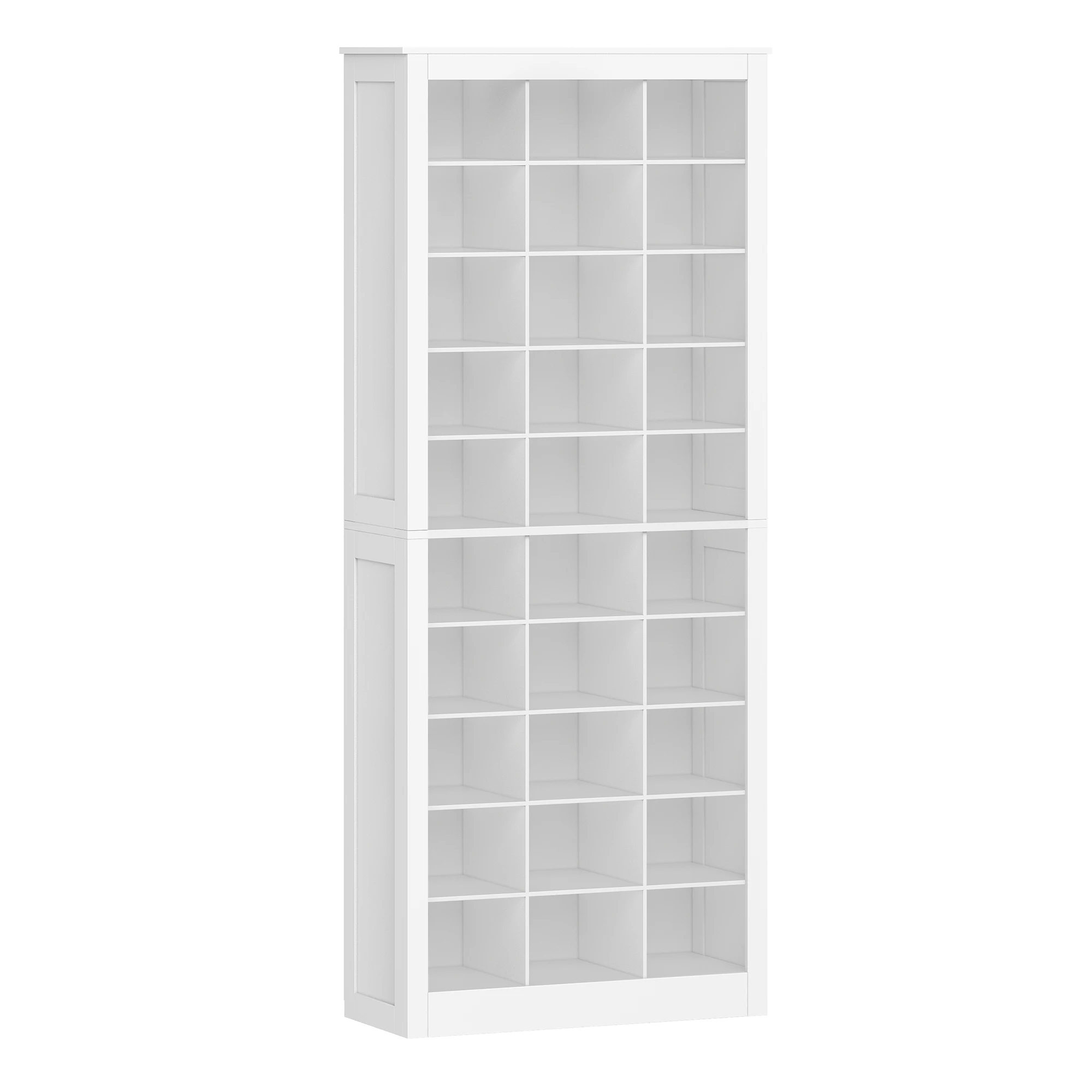 Schoenenkast, schoenenrek met 30 vakken, schoenenkast met uitneembare planken voor alle schoenen, houten rekorganizer