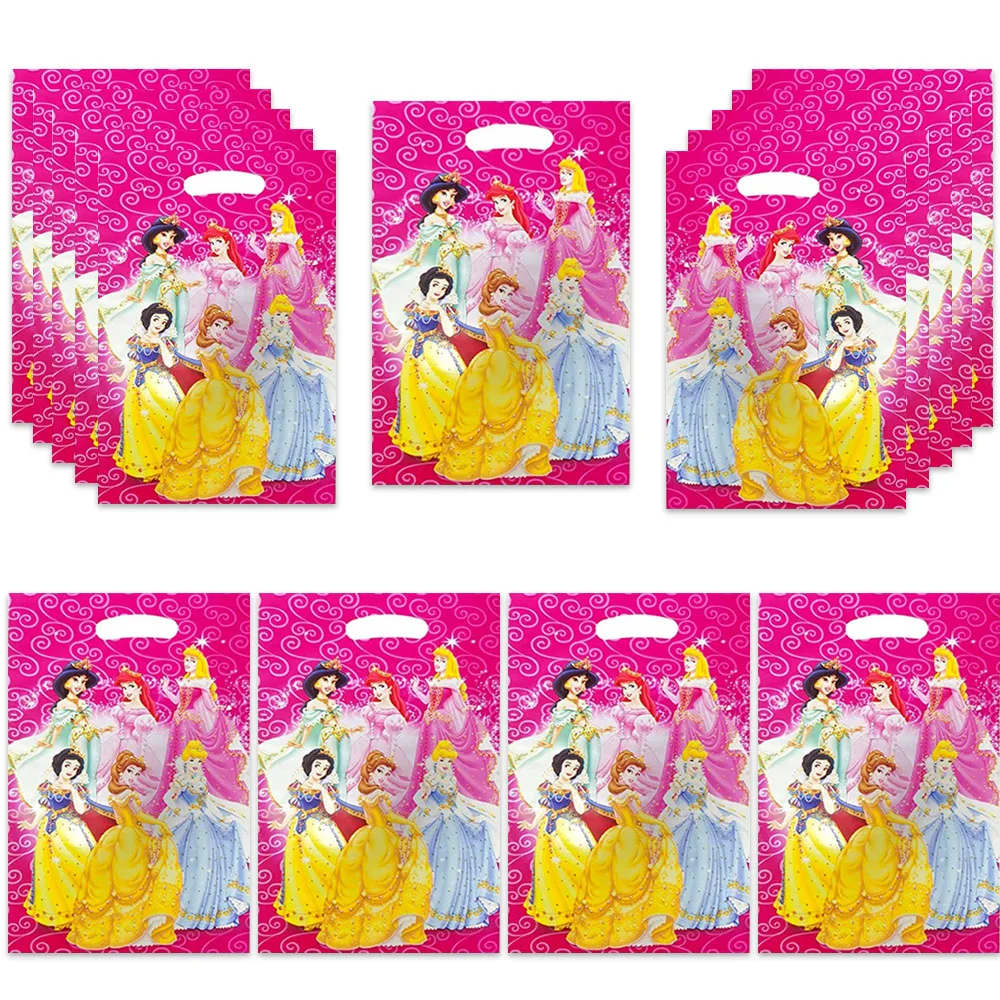 Disney Princess Baby Shower Party Favor Gift Bags Snow White Candy Bag Handle Loot Bags Princess Theme Birthday Party Decoration