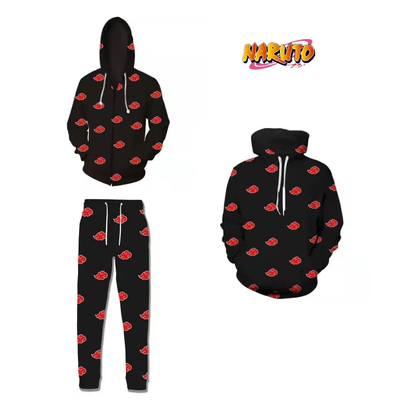 2023 nowy Anime Naruto kreskówka Akatsuki Cosplay Akatsuki Uchiha Itachi w pełnym rozmiarze bluza z nadrukiem 3D sweter z kapturem