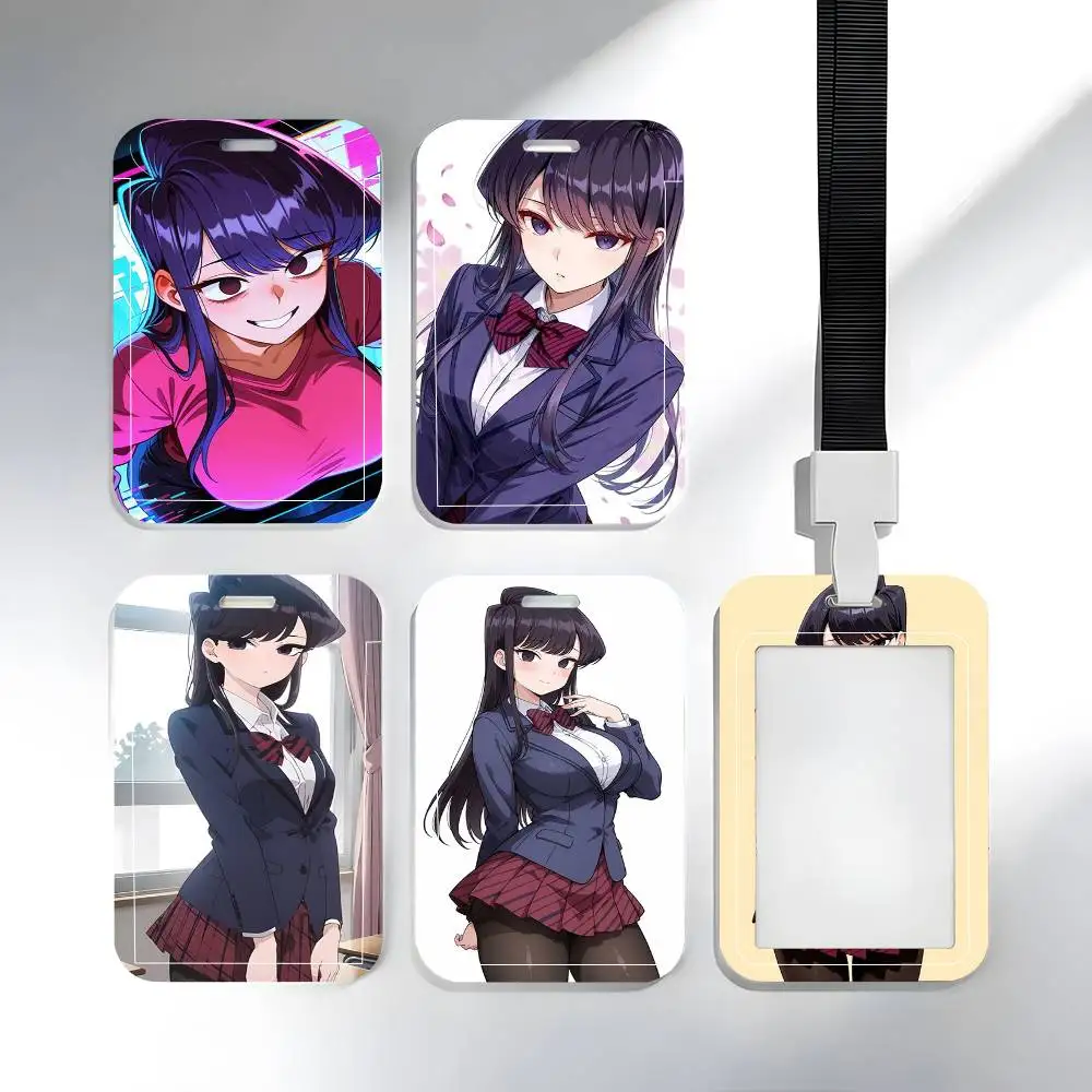 

1 шт. Аниме-чехол для ID-карты K-Komyushou Desu Komi Shouko, защитный чехол для школьной, проездной и обеденной карт, с легким выталкиванием