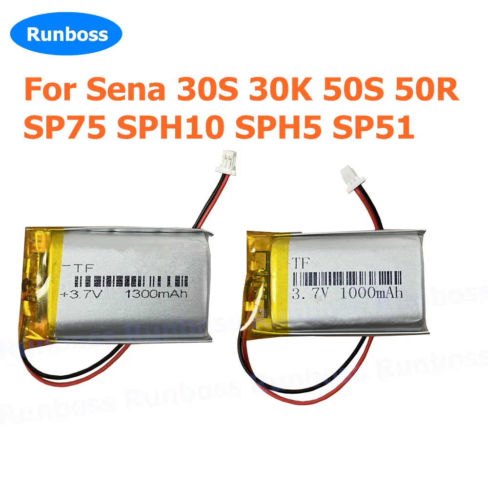 Replacement For Sena 10s 20s 30s 30K 50S 50R SP75 SPH10 SPH5 SP51 Bluetooth Helmet Headphone Battery