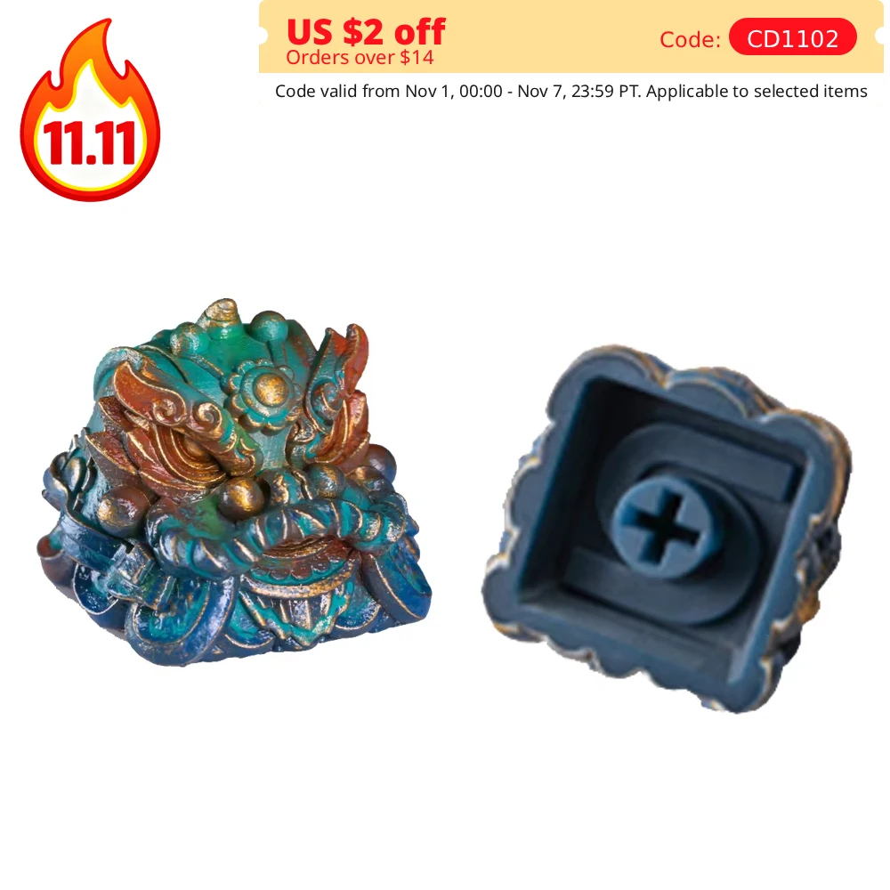 SA Keycaps for Mechanical Keyboard ESC Resin Keycap Custom China Lion Anime Gaming Keyboards Key Caps