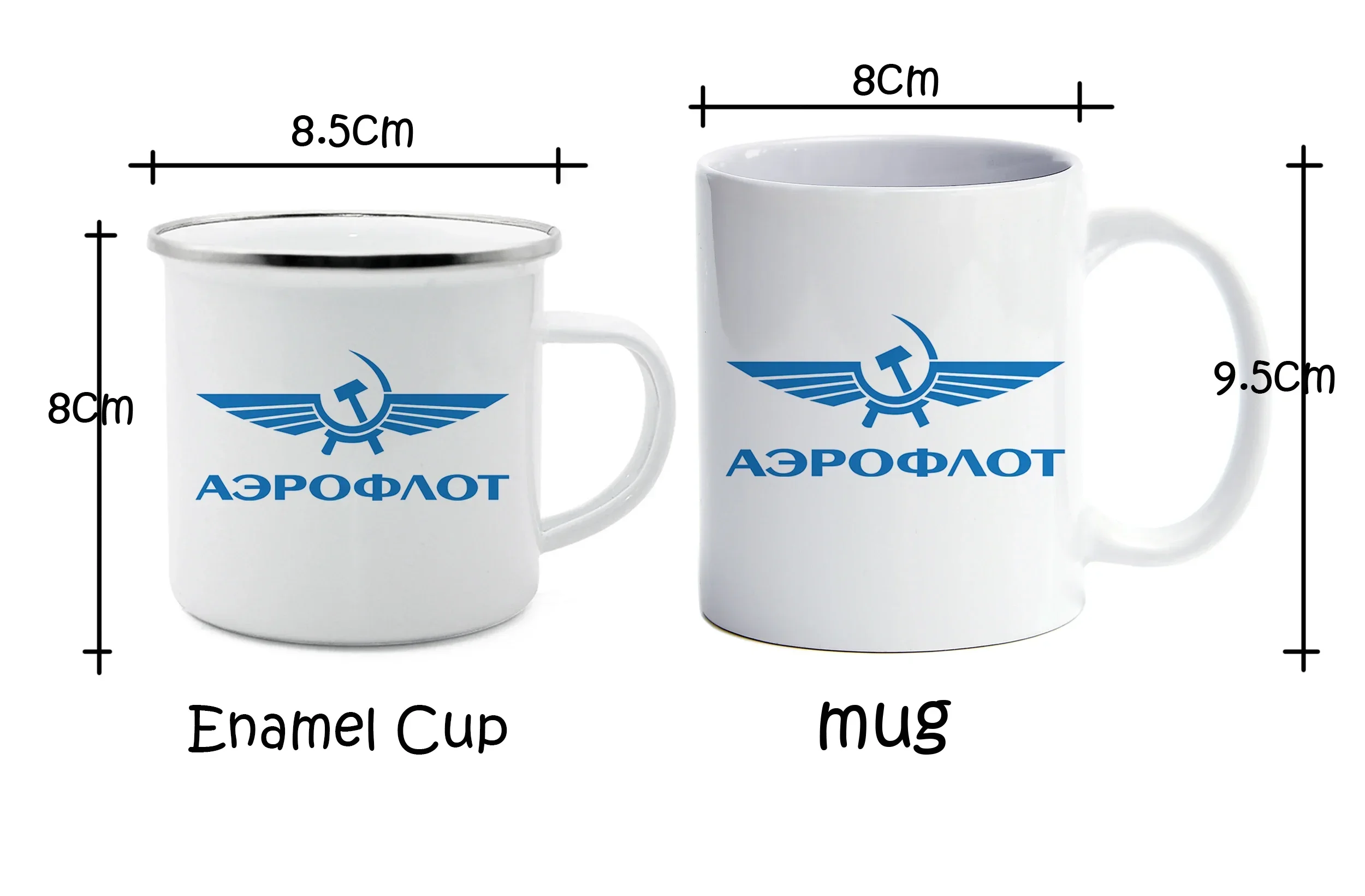 Aeroflot Russian Airlines Coffee Cup Enamel Cup Mug Tea Milk Beer Cup Funny Unique Gift Fans Commemoration