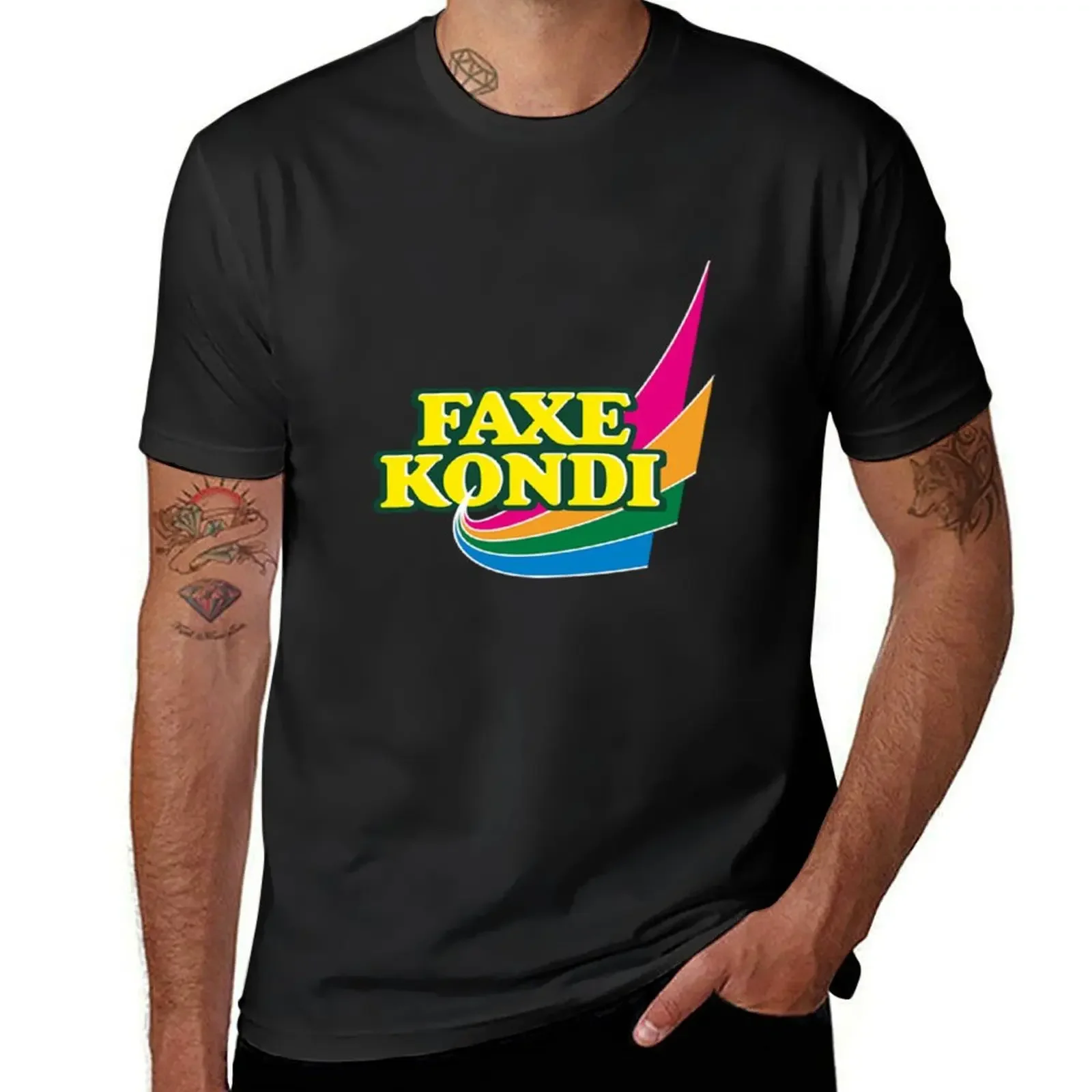 

faxe kondi logo T-Shirt sports fans summer tops baggy shirts customizeds mens funny t shirts