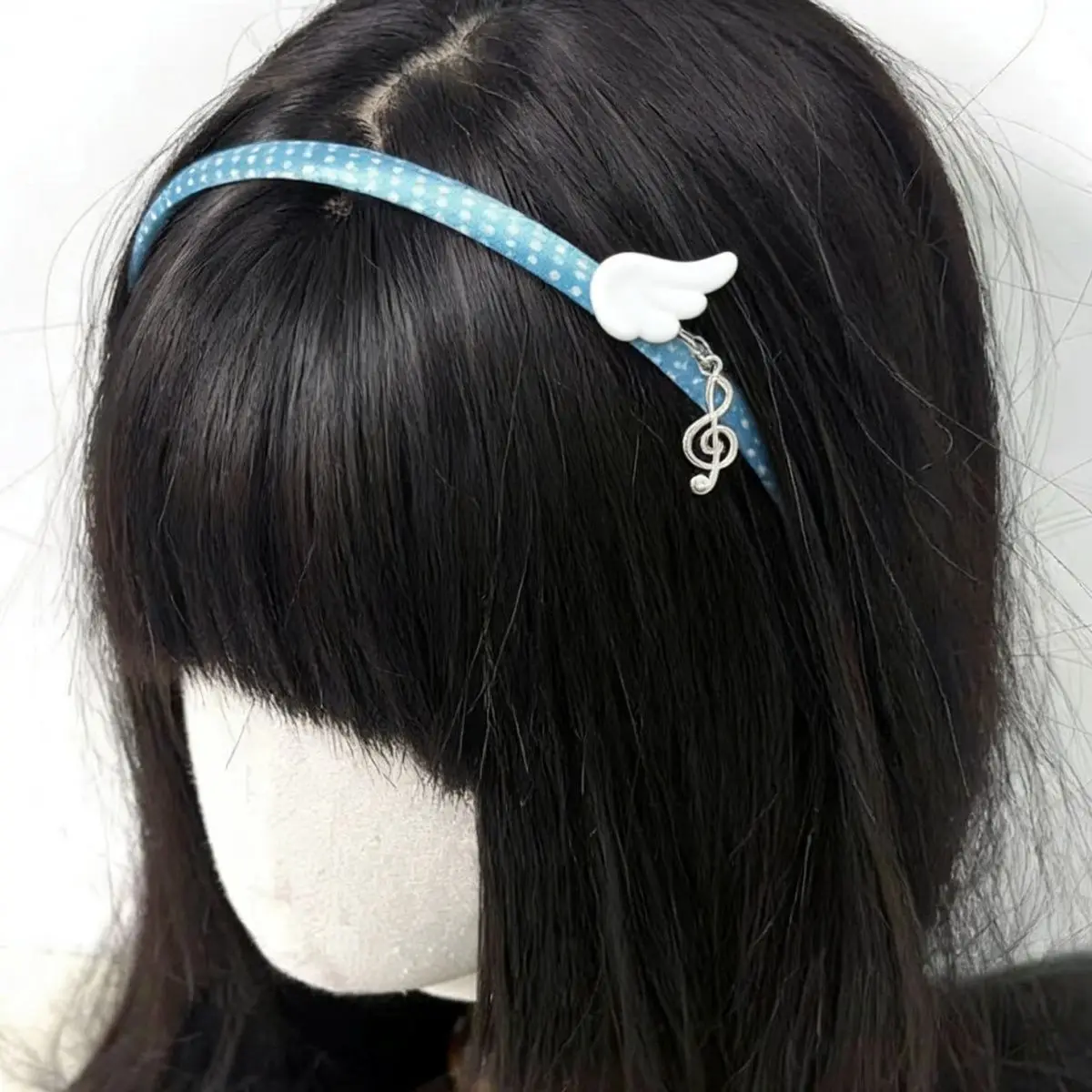 Korean Y2K Kawaii Polka Dot 1cm Thin Headband Cute Lolita Cosplay Hair Accessory Head Band for Women Girls Ashion Items Hairband