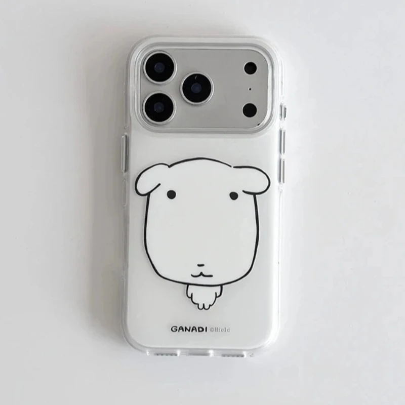 Koreanische Niedliche Weiße Welpen-Handyhülle für iPhone 18 17 Air 16 15 14 13 12 11 Pro Max 16e 17e X XR XS Max 7 8 Plus Weiche Hülle – Detail 2