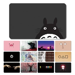 Leaf Warrior Pig Anime Cartoon Flower Matte Film Sticker Skin Film Cover for No Chip Credit Debit Card