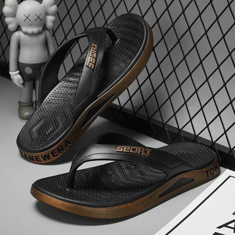 

Шлепанцы мужские для дома, сланцы, пляжная обувь, роскошные натуральные, для воды, оригинальные брендовые, 2024