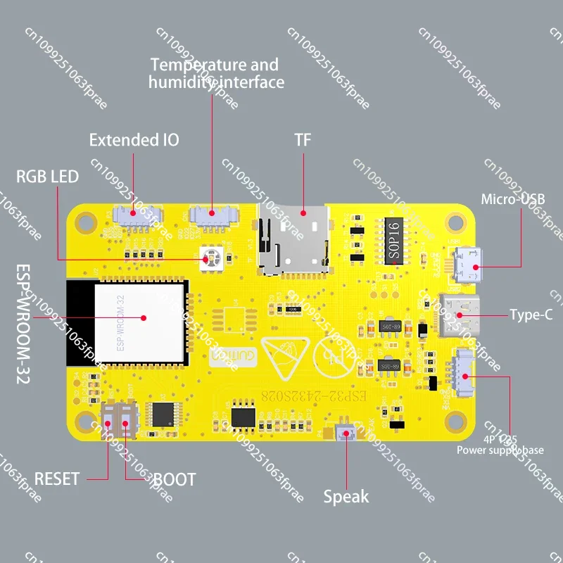 Para pantalla inteligente ESP32 MCU de 2,8 pulgadas, adecuada para Arduino LVGL inalámbrico Bluetooth